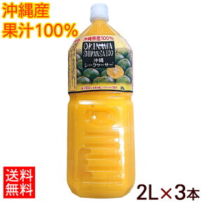 オキハム沖縄シークワーサー100　2000ml×3本 （果汁100％）【送料無料】　│沖縄産シークワーサージュース原液 業務用│