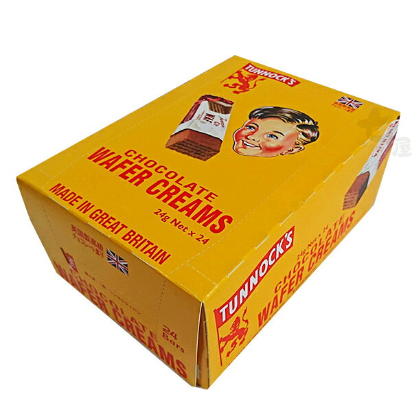 ターノックチョコレートワイファークリーム TUNNOCK'S CHOCOLATE WAFER CREAMS 24g×24個入りのサムネイル