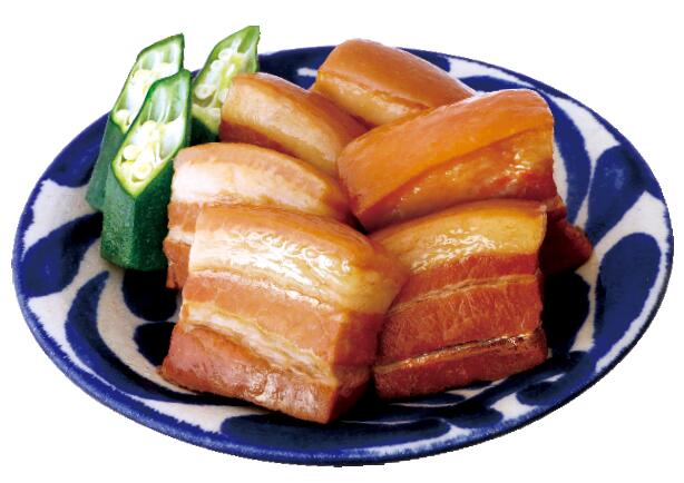 らふてぃ豚角煮　2人前豚肉　三枚肉　沖縄　琉球　家庭料理　伝統料理　レトルト　お土産