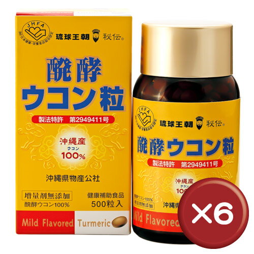 醗酵ウコン肝臓にいいクルクミン豊富なウコンサプリメントです。お酒を飲む方はもちろん、日々の健康管理におすすめです！二日酔いにも｜醗酵ウコン粒｜送料無料｜5%off送料無料5%off醗酵ウコン粒（500粒入り） 6
個セットクルクミンがたっぷり｜二日酔い｜肝臓［健康食品＞サプリメント＞ウコン］