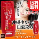 昆布よりも多い（フコイダン）と天然成分が髪と頭皮に潤いを白髪染め もずくヘアカラートリートメント（ダークブラウン）3本セット【送料無料】白髪染め 琉球もずくヘアカラートリートメント（ダークブラウン）3本セット利尻昆布 敏感肌用 無添加白髪染め 【全体染め用】【TK-sspt】【スーパーセール】【スーパーSALE】