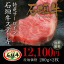 【送料無料】石垣牛ステーキ(特選サーロイン)200g×2枚入...