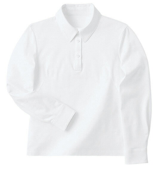 ハネクトーン長袖きれいポロ（天竺） ホワイト（WP355-17）