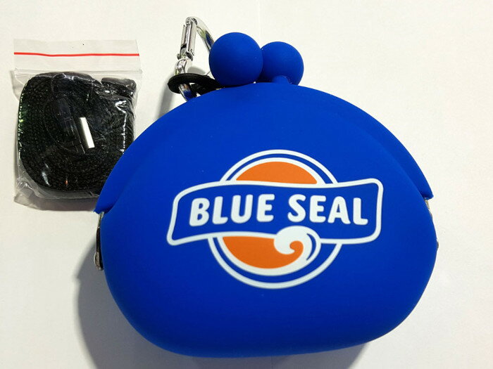 沖縄 お土産 雑貨 ブルーシール シリコン 小銭入れ (青) BLUESEAL アイス ポーチ グッズ かわいい おしゃれ 財布 wallet