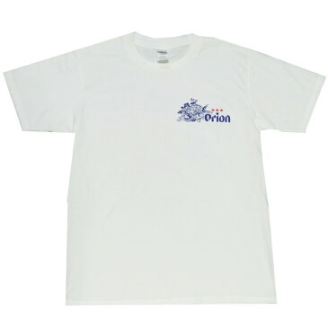 オリオンビール Tシャツ [首里城 守礼門とドラフト」(白)高品質 綿100% S M L LL サイズ グッズ 雑貨 かわいい おしゃれ 限定 お土産 沖縄