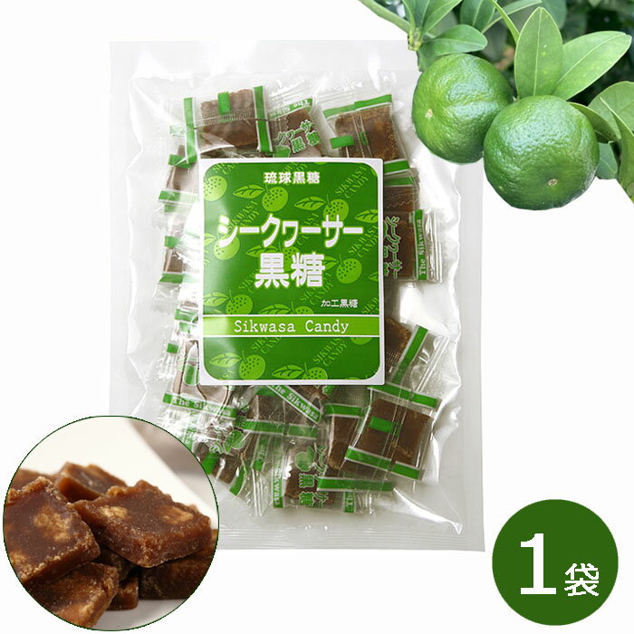 シークヮーサー黒糖 100g 個包装 琉球黒糖 沖縄 黒糖 メール便発送 送料無料