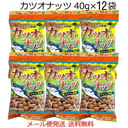 おつまみナッツ カツオナッツ 40g×12袋 かつおだししょうゆ味 送料無料 沖縄パイオニアフーズ