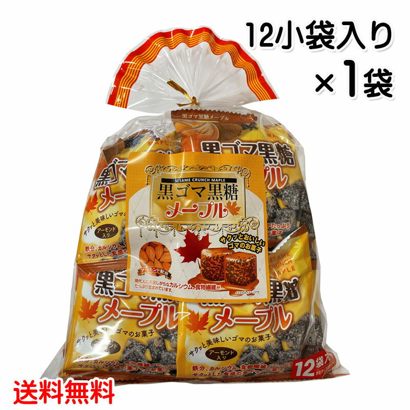 黒ゴマ黒糖メープル 1袋(20g×12小袋入り) 送料無料 