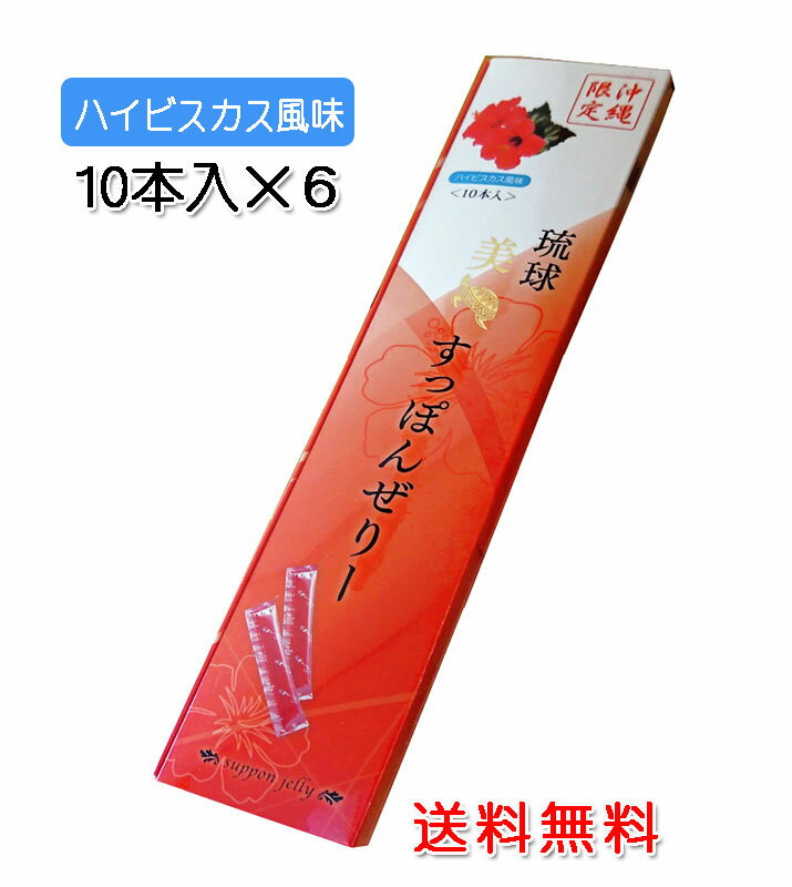 琉球 美 すっぽんぜりー ハイビスカス風味10本入り×6個　すっぽんゼリー　送料無料