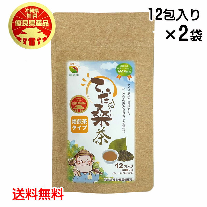 沖縄県優良県産品 てだ桑茶　倍煎茶タイプ　ティーバッグ12包入り×2袋　沖縄県産桑葉100％　メール便発送・送料無料　ノンカフェイン