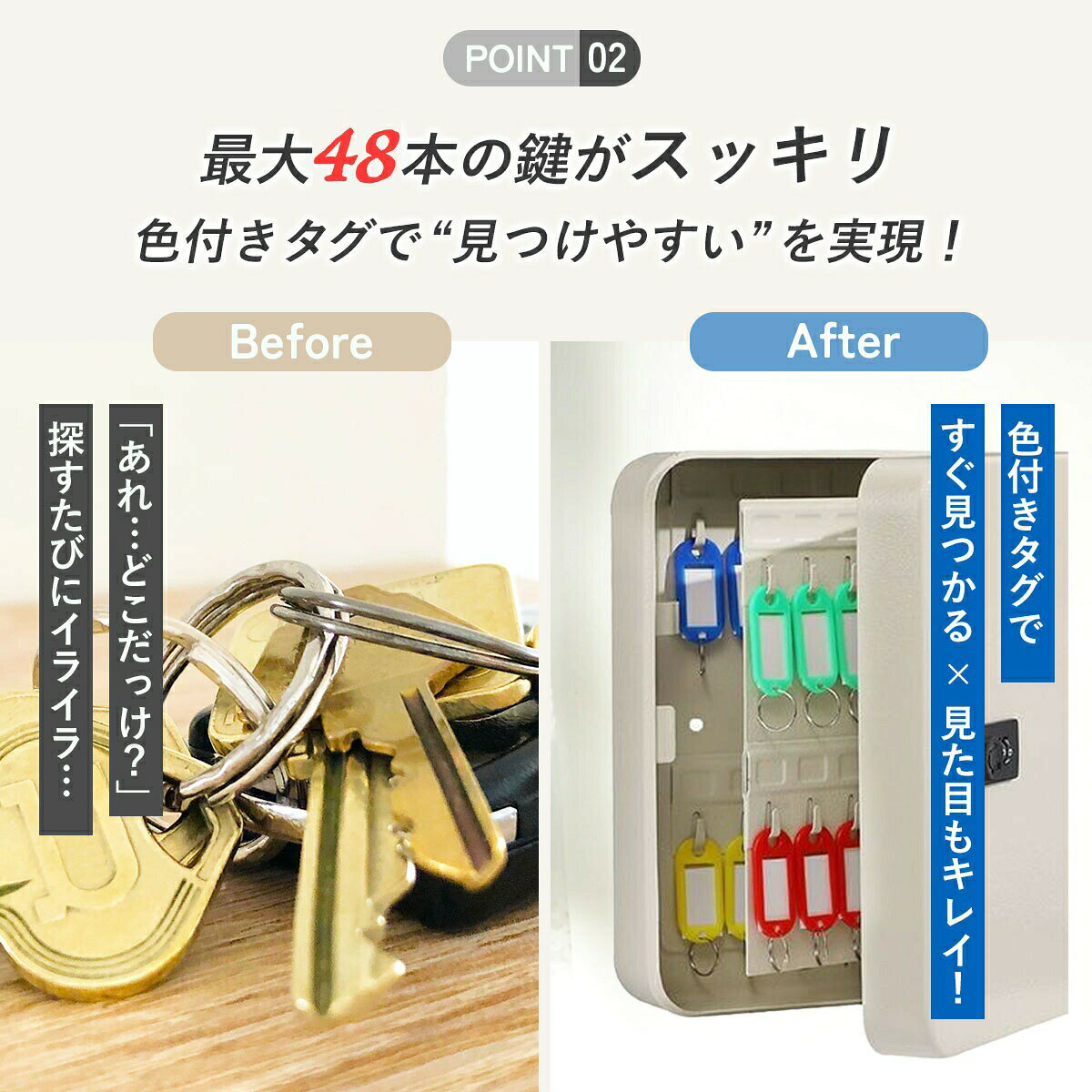 キーボックス 鍵ボックス 暗証番号式 ダイヤルロック 大容量 鍵 収納 保管ボックス...