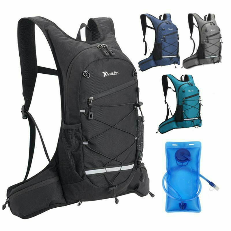 サイクリングリュック 軽量 防水 豊かなポケット バックパック リュック アウトドア 男女兼用 超軽量 大容量 メッシュ素材 反射素材 撥水素材 吸水チューブ 複数ポケット フック付 折りたたみ式 折りたたみ 軽量 取っ手付き 省スペース 自転車 通勤 散歩 スポーツ ジョギング