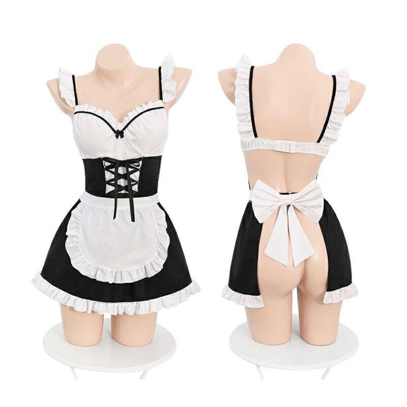 【期間限定！4380円→2190円】メイド服 セクシーランジェリー メイド 過激 エプロン ベビードール コスプレ フリル セクシー下着 エロ下着 可愛い ロリータ コスチューム 女装 エロい下着 ハロウィン 大人 リボン