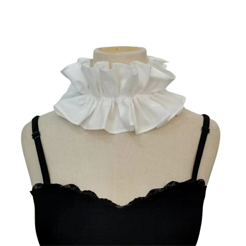 付け襟フリル つけ襟ロリータ レディース ブラウス付け襟 フェイクカラー 丸襟 重ね着風 甘い 清楚 可..