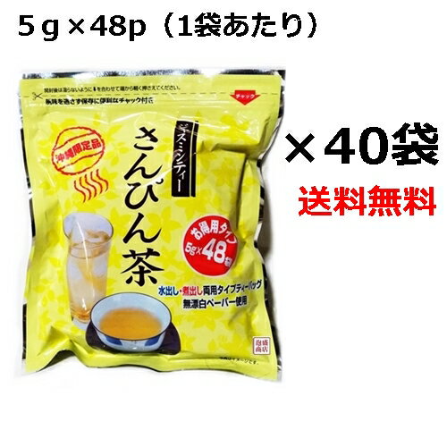 さんぴん茶 ティーバッグ 5g×48p×40袋セット（2ケース） お徳用 ティーパック 沖縄お土産