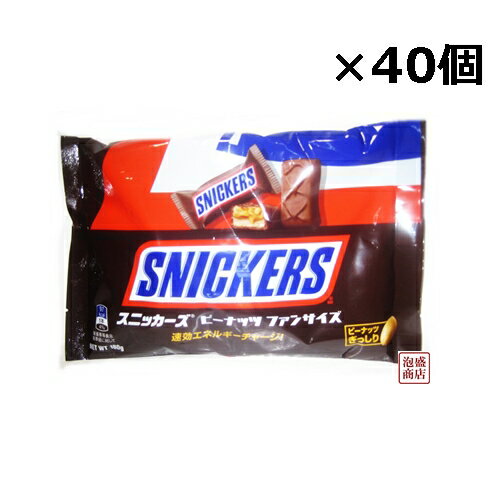 【スニッカーズ】ファンサイズ 180g × 40袋セット / 送料無料 チョコレート バレンタイン