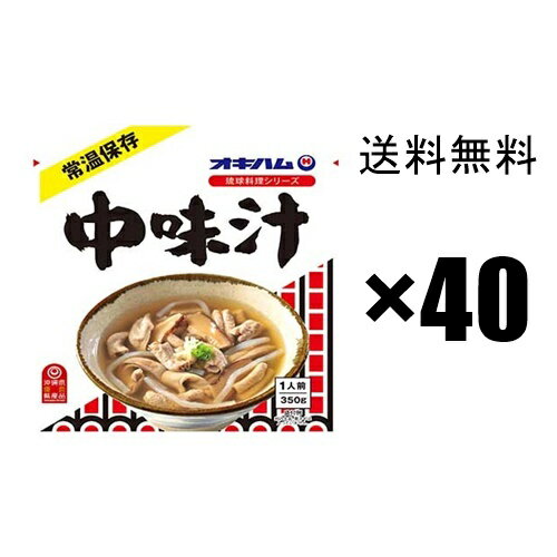 【中味汁】なかみ汁 350グラム×40袋　2ケース　 オキハム / 沖縄おみやげ 豚のもつ モツ