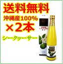 【 送料無料 】2本セット シークワーサー 100% 沖縄産...
