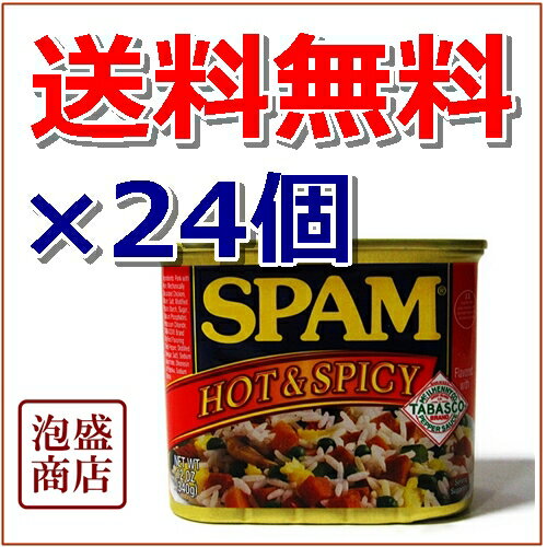 送料無料 スパム spam ホーメル hot&spicy 24缶 セット / ホット＆スパイシースパム SPAM缶詰 缶詰 非常食