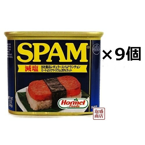 【 SPAM 】スパム 減塩 340g 9缶セット / 沖縄 ポーク 缶詰