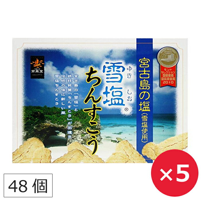 雪塩ちんすこう 48個×5個 南風堂 沖縄 お土産 お菓子 沖縄のお菓子 ちんすこう 塩 雪塩 個包装 沖縄のお土産 ばらまき お取り寄せ まとめ買い おすすめ