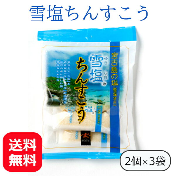 雪塩ちんすこう 6個 【メール便送料無料】 南風堂 ちんすこう 雪塩 沖縄 お土産 人気 個包装 小袋 美味しい お取り寄せ ばらまき 沖縄のお菓子 ご当地お土...