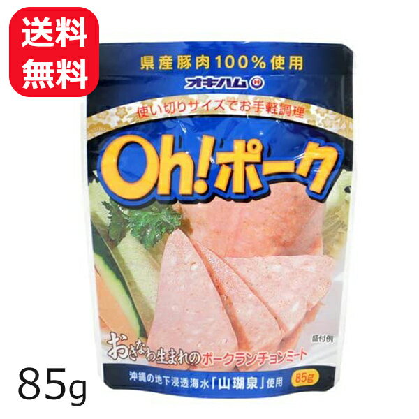 ポークランチョンミート ポーク缶 Oh！ポーク 85g 【メール便送料無料】 パウチ オキハム 沖縄ハム 沖縄料理 炒め物 お弁当のおかず 豚肉 味付き 使い切り 食べきり 一人前 美味しい