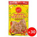 上間菓子店のスッパイマン特性梅エキスで味付けしたミミガージャーキー。 唐辛子が入ってピリ辛。 商品説明内容量25g×30個原材料 豚耳皮肉（国産）、しょうゆ、梅酢、梅エキス、食酢、砂糖、たん白加水分解物、赤唐辛子、生姜パウダー、酵母エキス、調味エキス(たん白加水分解物、デキストリン、酵母エキス、砂糖)、グリセリン、pH調整剤、甘味料(アスパルテーム・L-フェニルアラニン化合物、ステビア、甘草、スクラロース)、保存料(ポリリジン)、香料、(原材料の一部に小麦、大豆を含む)製造元沖縄ハム総合食品株式会社沖縄県中頭郡読谷村字座喜味2822番地-3賞味期限製造日より150日スッパイマンとコラボのミミガージャーキー 上間菓子店のスッパイマン味が人気のミミガージャーキー。 ピリ辛の唐辛子が隠し味。 沖縄土産にもおつまみにもおすすめのジャーキーです。