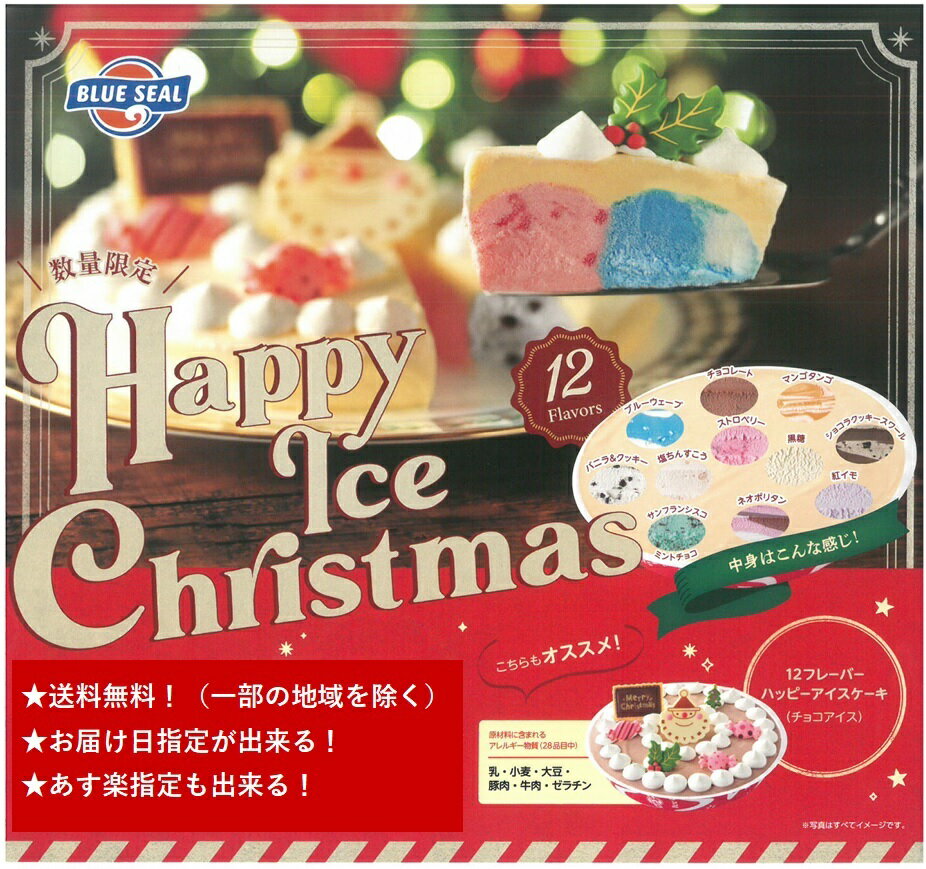 アイスケーキの通販 ブルーシール クリスマス　アイスケーキ（チョコベース） 送料無料（沖縄・北海道・離島は送料別） ブルーシール アイスケーキ