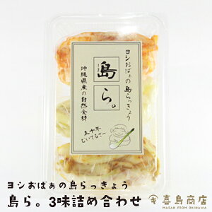 【今だけ新物!】島らっきょう 3味詰め合わせ 塩漬け キムチ漬け かつお節醤油漬け 食べ比べ 計300g(各100g) 伊江島産 らっきょう漬け 国産 野菜 漬物 ラッキョウ おすすめ お漬け物 らっきょう 通販 沖縄料理 沖縄名物 沖縄特産品 おつまみ