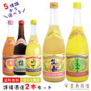 お中元 送料無料 選べる2本セット 請福酒造 720ml 10〜12度 専用箱付き 泡盛仕込み ゆず酒 梅酒 シークワーサー 生姜レモン グレープフルーツシーク...