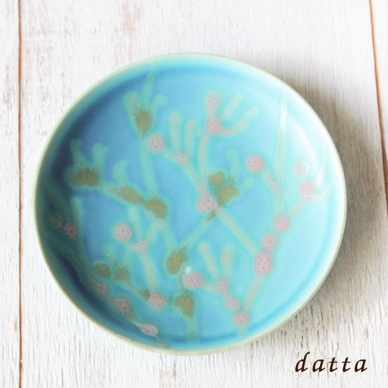 datta.沖縄南の島陶芸工房 |datta やちむん 皿/新しいやちむん/珊瑚プレート〈出産祝い〉〈新生活〉〈結婚祝い〉〈引出物〉沖縄の陶器 ..