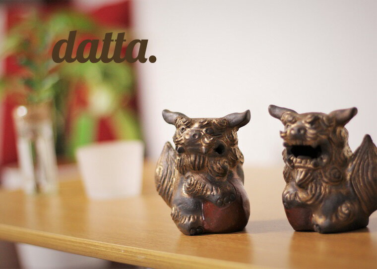 大岩浩章作 やちむん シーサー ペア