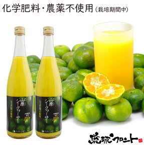 農薬不使用 山原シークワーサー 720ml×2本セット 送料無料 沖縄産 シークワーサー シークヮーサー 果汁100% 原液 ストレート 山原シークヮーサー 沖縄 沖縄県産 山原 やんばる ノビレチン 琉球フロント