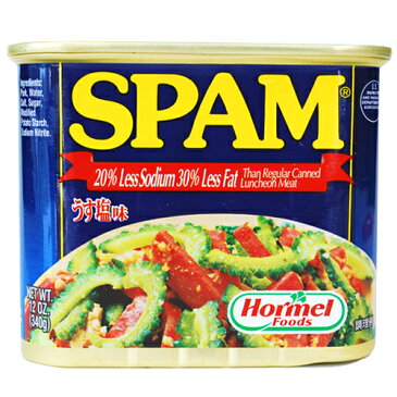 うす塩スパム 340g【沖縄料理】【缶詰】【スパム】【SPAM】【沖縄ホーメル】【Hormel】【ランチョンミート】【RCP】37600206075