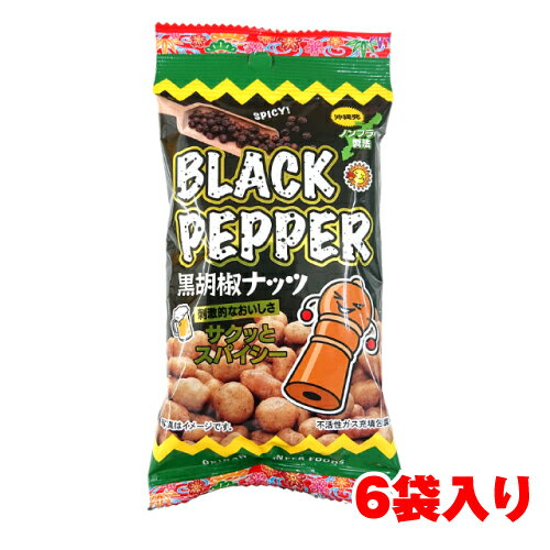 沖縄パイオニアフーズ ナッツ 小分け おつまみ ブラックペッパーナッツ 40g×6袋　ばらまき土産　沖縄　沖縄土産　つまみ　4969640010328