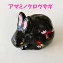 フェリース 琉球かふう人形 アマミノクロウサギ 干支 兎 うさぎ ウサギ 可愛い かわいい 置物 インテリア 正月飾り 縁起 土人形 黒 50069300000...