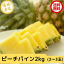 沖縄県産 ピーチパイン 2kg 2〜3玉 送料無料 沖縄 パイナップル ピーチパイナップル 国産 果物 フルーツ 今が旬 期間限定 桃の香り パインアップル