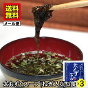 【送料無料】沖縄 太もずく スープ 50g 3食入×3袋 メール便 沖縄産 もずく シークワーサー果汁 入り フコイダン 人気 沖縄 土産 もずくスープ 3食 ...