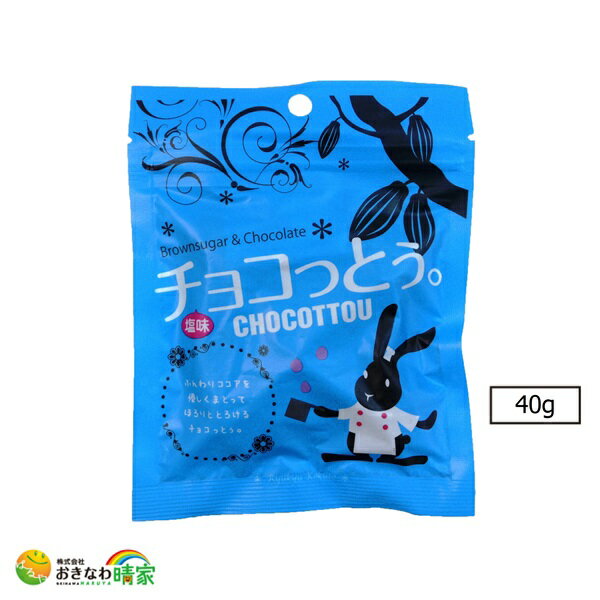 チョコっとう 塩味 40g 黒糖 チョコ チョコレート 菓子 小袋 沖縄 こくとう 多良間産 黒糖菓子 スイーツ 人気 ご当地 お菓子 おすすめ 沖縄土産 お土産 おやつ お茶請け ティータイム プレゼント 琉球黒糖 チョコッとう。