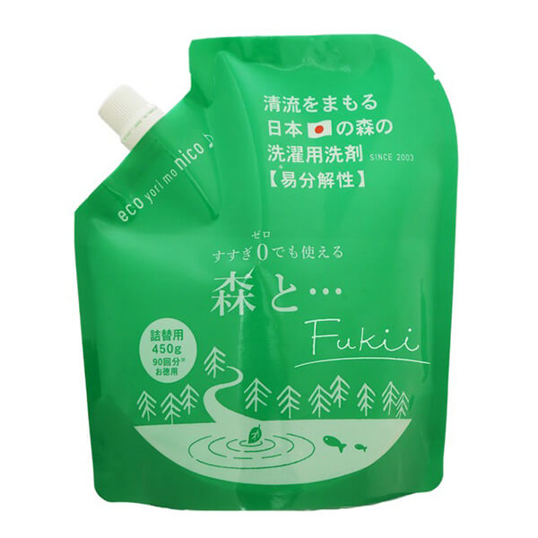 がんこ本舗 森と…Fukii 詰替パック450g 洗濯洗剤 すすぎなし 液体