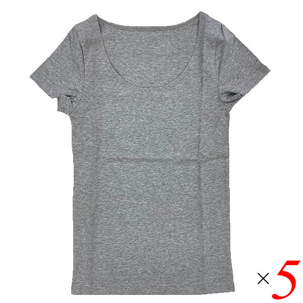 【BF限定!100円クーポン!学割2倍!】DEO's コンプリート消臭インナー レディース グレー 5枚セット 脇汗 消臭 Tシャツ 送料無料