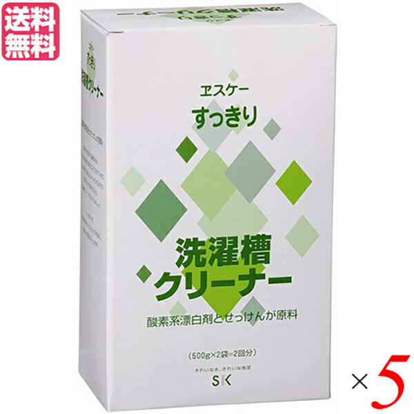 洗濯槽 洗たく槽クリーナー 洗濯槽洗剤 ヱスケー石鹸 すっきり 洗濯槽クリーナー 500g×2 5箱セット送料無料