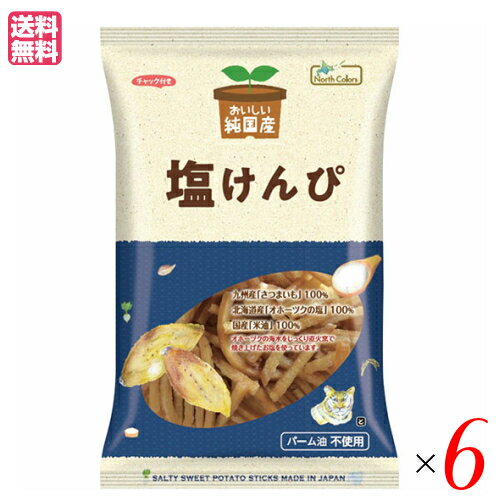 【お買い物マラソン！ポイント3倍！】塩けんぴ 芋けんぴ かりんとう おいしい純国産 塩けんぴ 110g ノースカラーズ 6袋セット 送料無料