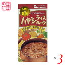 創健社 ハヤシライスルウ は、ビーフエキス等、牛由来の原材料を使用していない風味豊かなハヤシライスルウです。 トマトパウダーの風味とポークの旨味を活かし、直火焙煎した国産小麦の小麦粉、圧搾しぼりのべに花油、濃縮りんご果汁等で仕上げました。 ○ビーフエキス等、牛由来の原材料は使用していません。 ○化学調味料、酸味料、着色料、香料は使用していません。 ○1箱5皿分。 ＜創健社について＞ 半世紀を超える歴史を持つこだわりの食品会社です。創業の1968年当時は、高度経済成長期の中、化学合成された香料・着色料・保存料など食品添加物が数多く開発され、大量生産のための工業的製法の加工食品が急速に増えていました。創業者中村隆男は、自らの病苦を食生活の改善で乗り越えた経験を踏まえて「食べもの、食べ方は、必ず生き方につながって来る。食生活をととのえることは、生き方をととのえることである。」と提唱し、変わり行く日本の食環境に危機感を覚え、より健康に繋がる食品を届けたいと願って創健社を立ち上げました。 初期は、無添加で伝統的な食品を必要とする人に届けるために、やがて栽培方法や飼育方法に配慮した原材料を選ぶようになりました。 化学肥料・農薬の使用に対して農薬不使用・低農薬・有機栽培の原材料を使用し、鶏のケージ飼い問題に対して平飼い卵を採用しました。 また、健康、環境の側面から畜産肉について議論する中、植物素材100%商品を開発するなど、いずれも市場に先駆けいち早く手がけてきました。 いまでこそ持続可能な開発目標（SDGs）として取り上げられているようなテーマを、半世紀を超える歴史の中で一貫して追求してまいりました。世の食のトレンドに流されるのではなく、「環境と人間の健康を意識し、長期的に社会がよくなるために、このままでいいのか？」と疑う目を持ち、「もっとこうしたらいいのでは？」と代替案を商品の形にして提案する企業。わたしたちはこの姿勢を「カウンタービジョン・カンパニー」と呼び、これからも社会にとって良い選択をし続ける企業姿勢を貫いて参ります。 ■商品名：ハヤシライス レトルト ルー 創健社 ハヤシライスルウ 115g 無添加 国産 トマトパウダー ■内容量：115g×3 ■原材料名：小麦粉［小麦（北海道）］、植物油［パーム油（マレーシア）、べに花油（アメリカ又はメキシコ）］、トマトパウダー（イタリア）、砂糖（北海道）、食塩（メキシコ）、酵母エキス（大豆を含む）、ポークエキス、濃縮りんご果汁（国内産）、香辛料、麦芽エキス（イギリス） ■メーカー或いは販売者：創健社 ■賞味期限：製造日より360日 ■保存方法：直射日光・高温多湿を避け常温暗所保存 ■区分：食品 ■製造国：日本製 ■ご注意： 〇本品製造工場では「乳成分」・「えび」・「かに」を含む製品を生産しています。 〇脱酸素剤を封入していますのでご注意下さい。 〇開封後は密閉容器等に入れ冷蔵庫で保存し、お早目にご使用下さい。 〇植物油脂が他の原材料と混ざり合って表面にオレンジ色に浮き上がったり、ルウがやわらかい場合がありますが、品質に問題はありません。 ■お召し上がり方： ★材料（5皿分） 本品1箱：115g、薄切り肉：150g、玉ねぎ：中2個（400g）、植物油：大さじ1、水：650ml 〇鍋に植物油を熱し、一口大に切った具材をよく炒めます。お好みで人参、じゃがいも、マッシュルーム、グリーンピース等を加えて下さい。 〇水を加えて約15分〜20分間中火で煮込みます。 〇具材がやわらかくなりましたら本品を割って入れ、よく溶かし込んで、とろ火で煮込んで下さい。またお好みに応じて、トマトピューレ、ケチャップ、ソース等で味を調えて下さい。【免責事項】 ※記載の賞味期限は製造日からの日数です。実際の期日についてはお問い合わせください。 ※自社サイトと在庫を共有しているためタイミングによっては欠品、お取り寄せ、キャンセルとなる場合がございます。 ※商品リニューアル等により、パッケージや商品内容がお届け商品と一部異なる場合がございます。 ※メール便はポスト投函です。代引きはご利用できません。厚み制限（3cm以下）があるため簡易包装となります。 外装ダメージについては免責とさせていただきます。