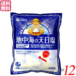 塩 天日塩 非加熱 創健社 地中海の天日塩 700g 12袋セット 送料無料