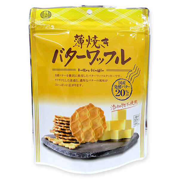 【5/18(土)限定！ポイント2~4倍！】ワッフル クッキー お菓子 薄焼きバターワッフル 10枚（個包装）千珠庵