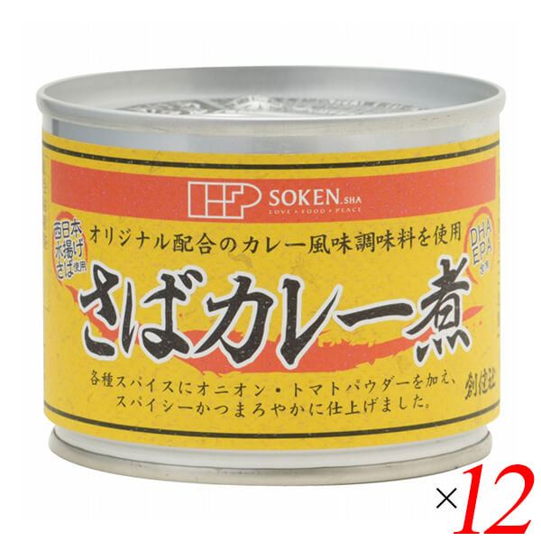 【スーパーSALE!ポイント2倍!100円クーポン】創健社 さばカレー煮 190g(固形量140g) 12個セット 送料無料