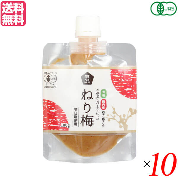 ねり梅 練り梅 無添加 ムソー 有機ねり梅 100g 10個セット 送料無料