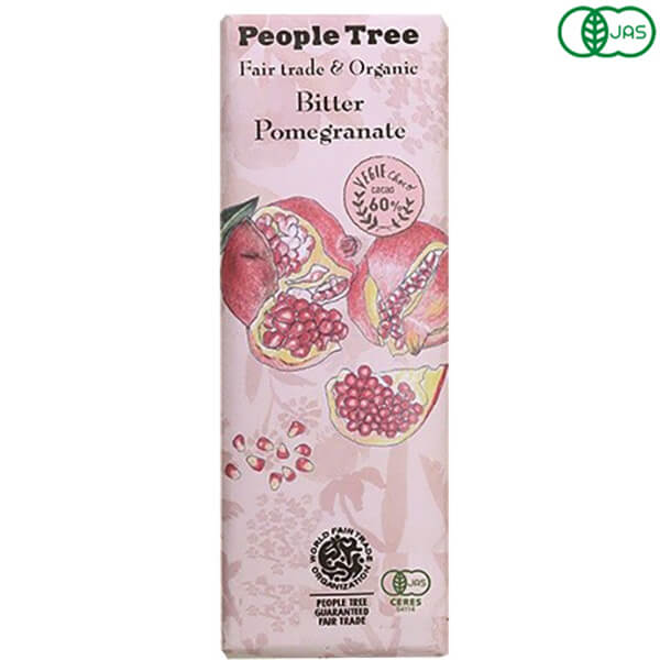 【BF限定！100円クーポン！学割2倍！】チョコ チョコレート ギフト ピープルツリー オーガニック チョコレート ビター・ザクロ 50g
